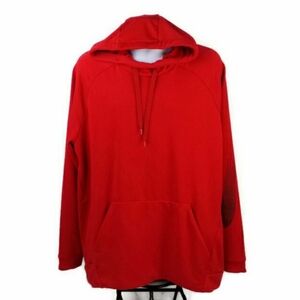 Nike Dri Fit University Red Pullover Long Sleeve Linear Logo Hoodie Mens XL EUC